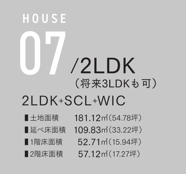 HOUSE 07/2LDK（将来3LDKも可）