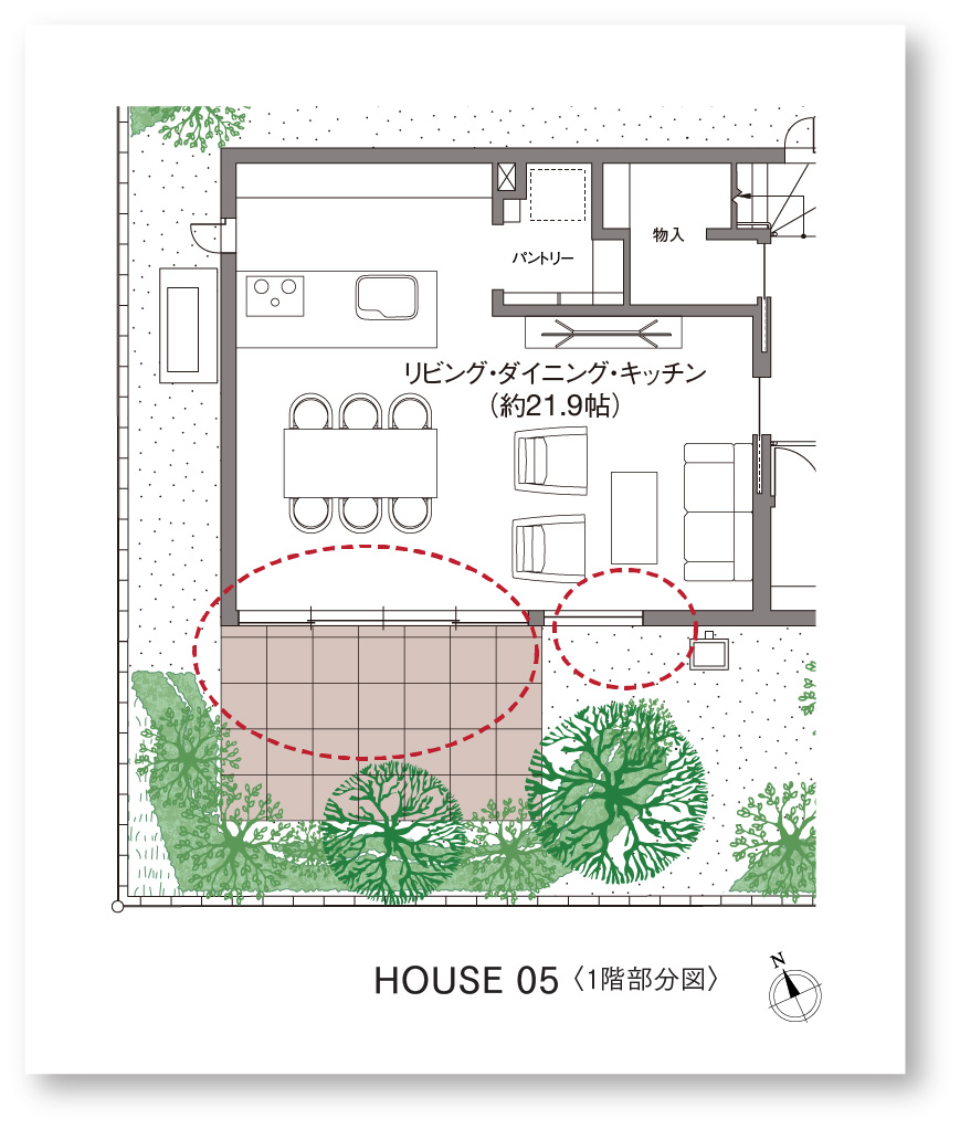 HOUSE 05 〈1階部分図〉