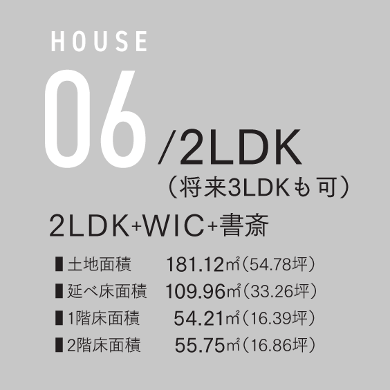 HOUSE 06/2LDK（将来3LDKも可）