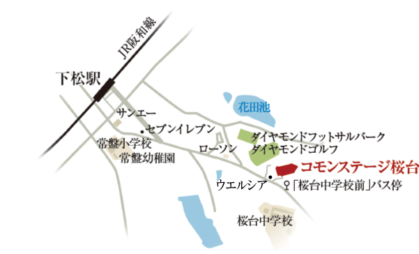駅から現地までの地図