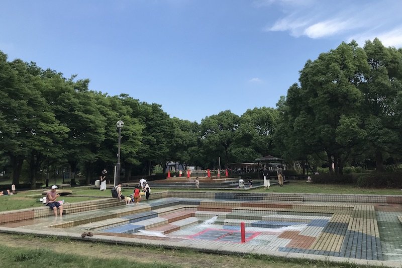 「三橋総合公園」のじゃぶじゃぶ池