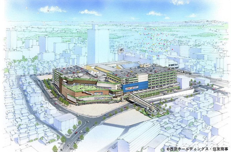 「所沢駅西口開発計画」のイメージパース画像