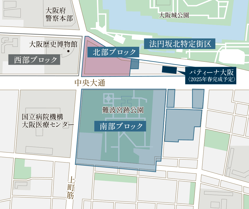  難波宮跡公園周辺概念図