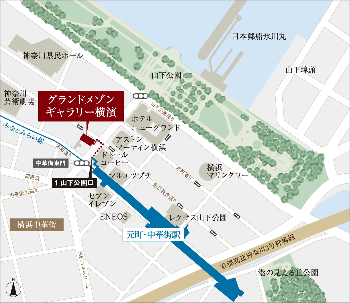 グランドメゾンギャラリー横濱 案内図